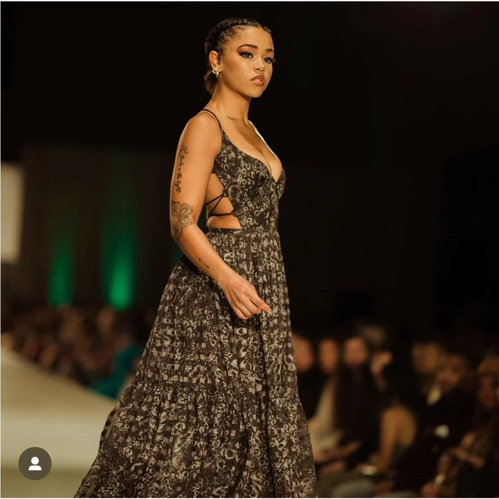 Lucia’s Sarto black brown dress corset backless size small - Picture 8 of 16